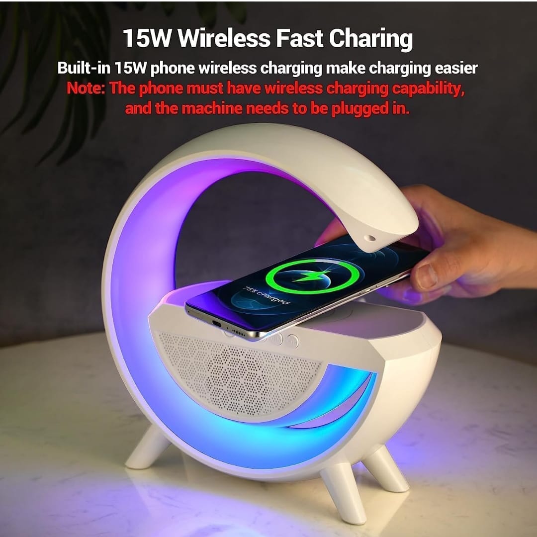 Multifuctional Smart Lamp with Wireless Charger and Bluetooth Speaker
