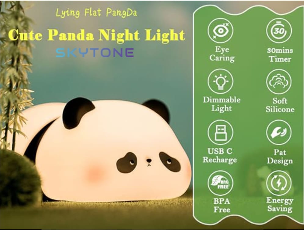🌙 Sweet Dreams - Panda Style! I The cutest sleeping lamp with 30-min auto-off timer