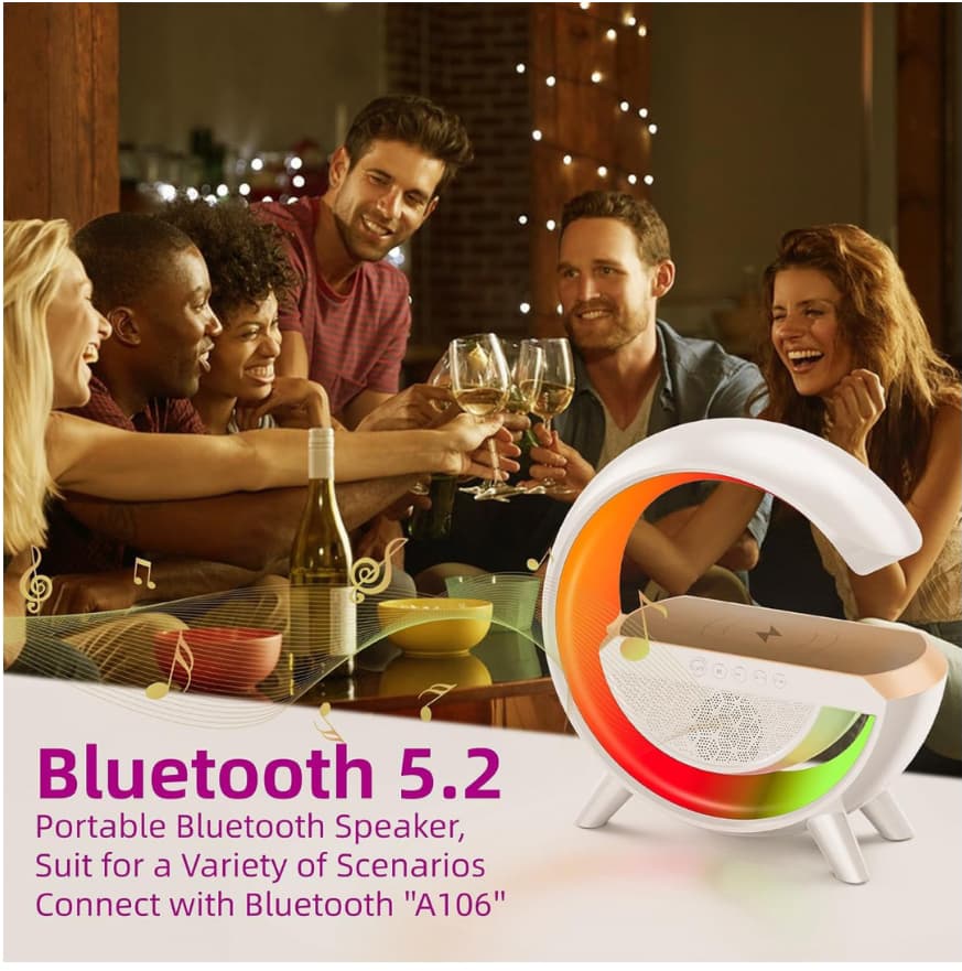 Multifuctional Smart Lamp with Wireless Charger and Bluetooth Speaker
