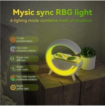 Multifuctional Smart Lamp with Wireless Charger and Bluetooth Speaker